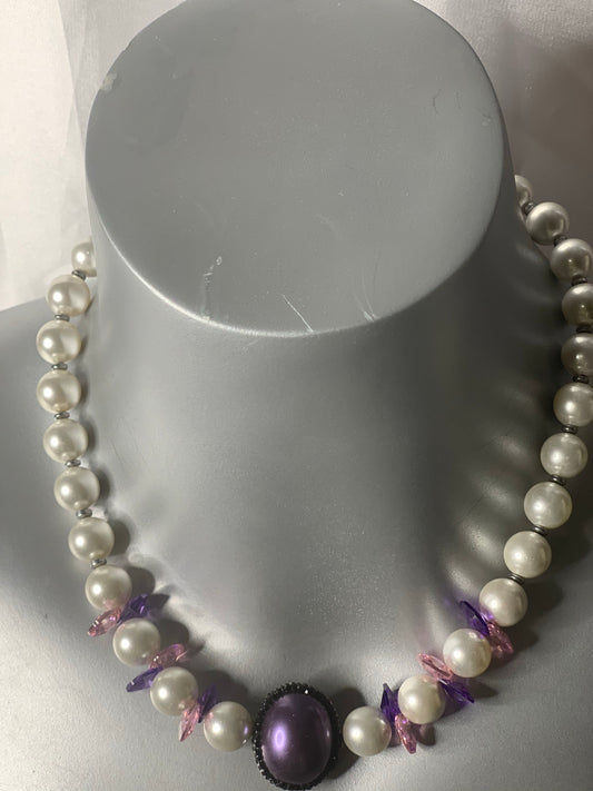 Pearls pink and purple